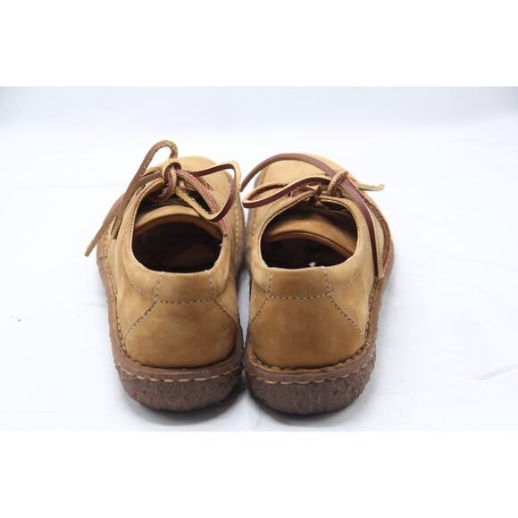 Born Shoes Womens Size 7.5 Wide Toe Oxford Brown NuBuck Leather Lace Up Comfort - Picture 4 of 7